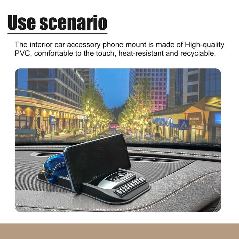 Anti-Slip Gel Pad Car Dashboard Stand for Navigation Cell Phone, Black