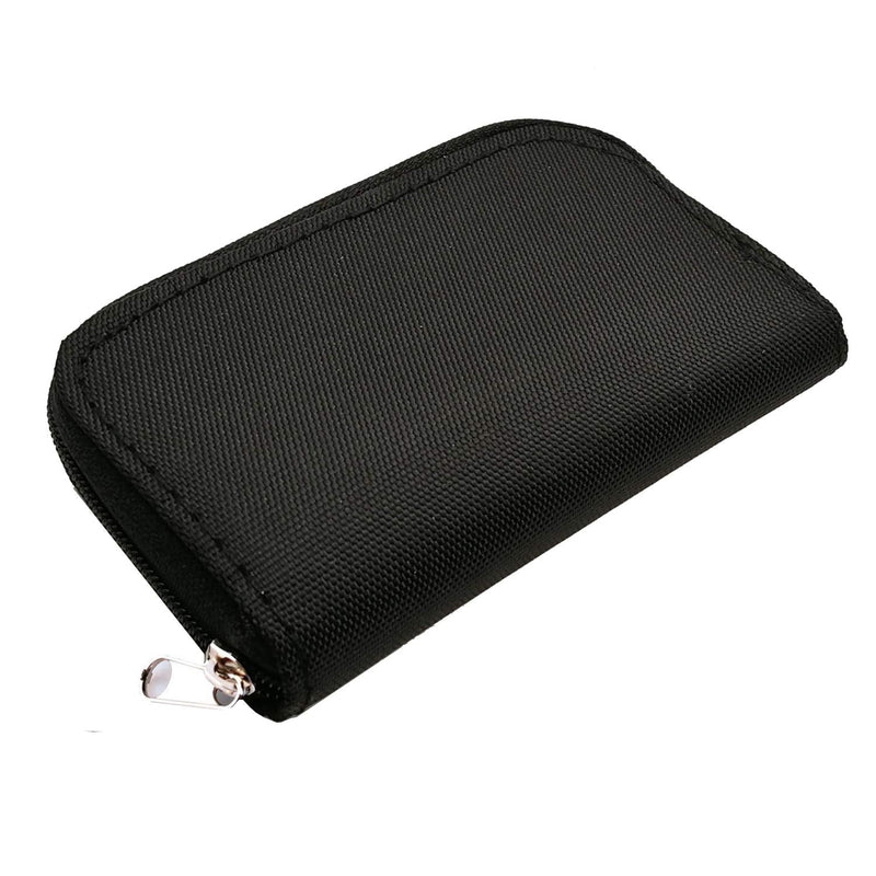 [2-Pack] Memory Card Carrying Case, Suitable for SD, SDHC, Micro SD, Mini SD and 4X CF Cards, Card Holder Bag Wallet for Media Storage Organization (Black+Black) 2-PACK Black