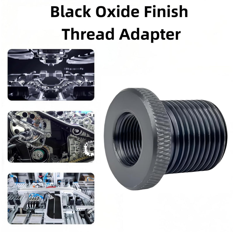 [AUSTRALIA] - 5 Pack Thread Adapters and 10 PCS Washers, 1/2 * 28-3/4 * 16, Black Durable black-4 