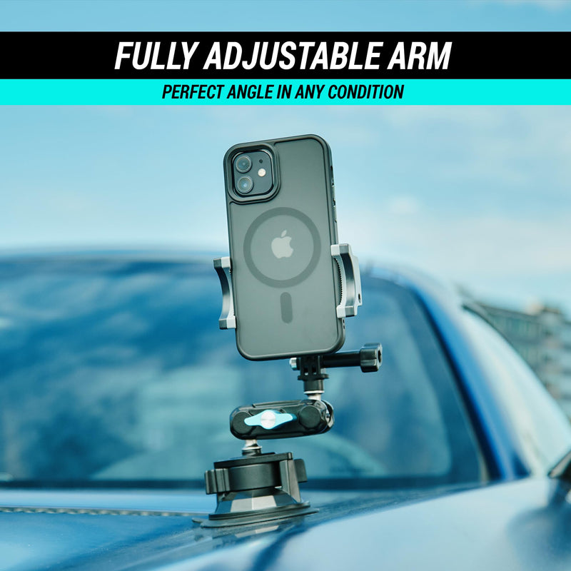 CARMOUNT TitanX100 Pro – 2026 Model, Universal Dashboard & Windshield Cell Phone Car Mount, Adjustable Suction Cup Phone Mount, Heavy Duty Metal Phone Holder, Window Phone Mount
