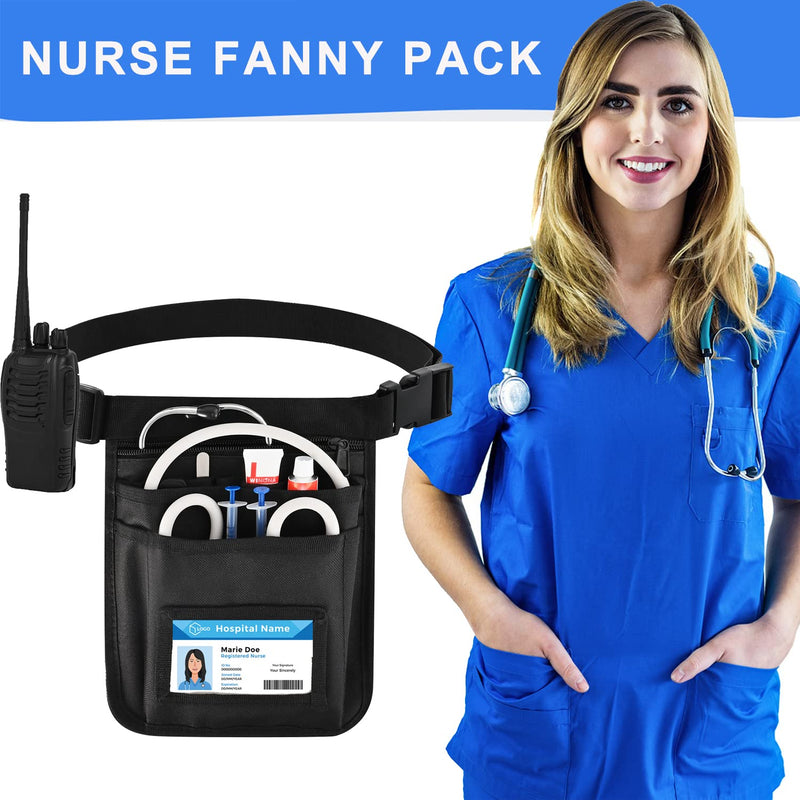 Medical Nurse Fanny Pack, 11 Pockets Nurse tool Belt for Women, Nursing Bags for Work Supplies with Multi Compartment,Nursing Waist Organizer Belt Medium