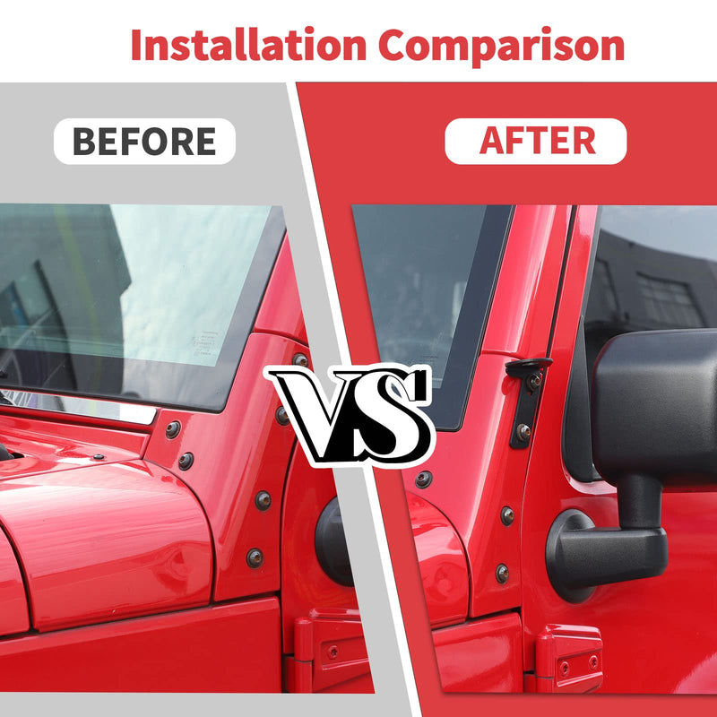 [AUSTRALIA] - A Pillar CB Antenna Mounting Bracket for Jeep Wrangler JK JKU 2007-2018, Driver's Side 