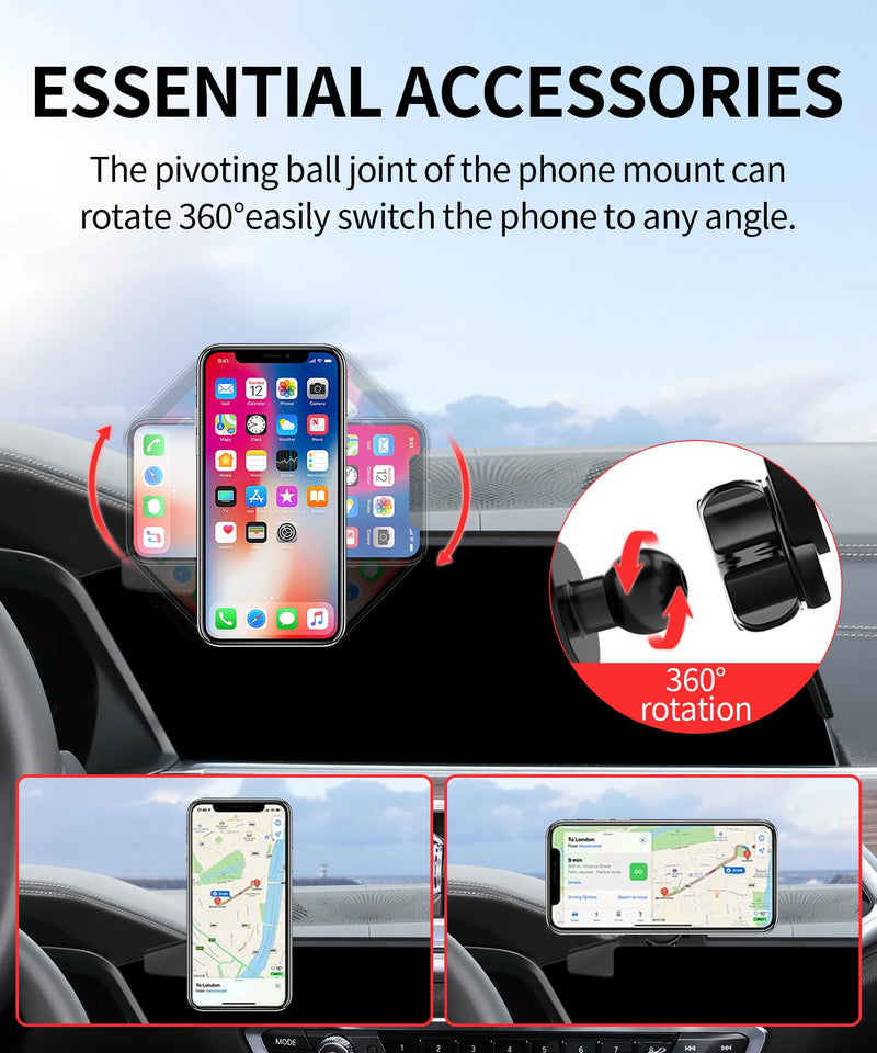Car Phone Mount for BMW X5/X7 2019-2022, X6 2020-2023, 12.3" Screen Mount | X5 2019-2023, Magsafe Accessories Magnetic Cell Phone Mount Clip Compatible with iPhone, 3D fit Stable Navigation Bracket for 19-23 X5 & 20-23 X6 & 19-22 X7 (12.3-inch)