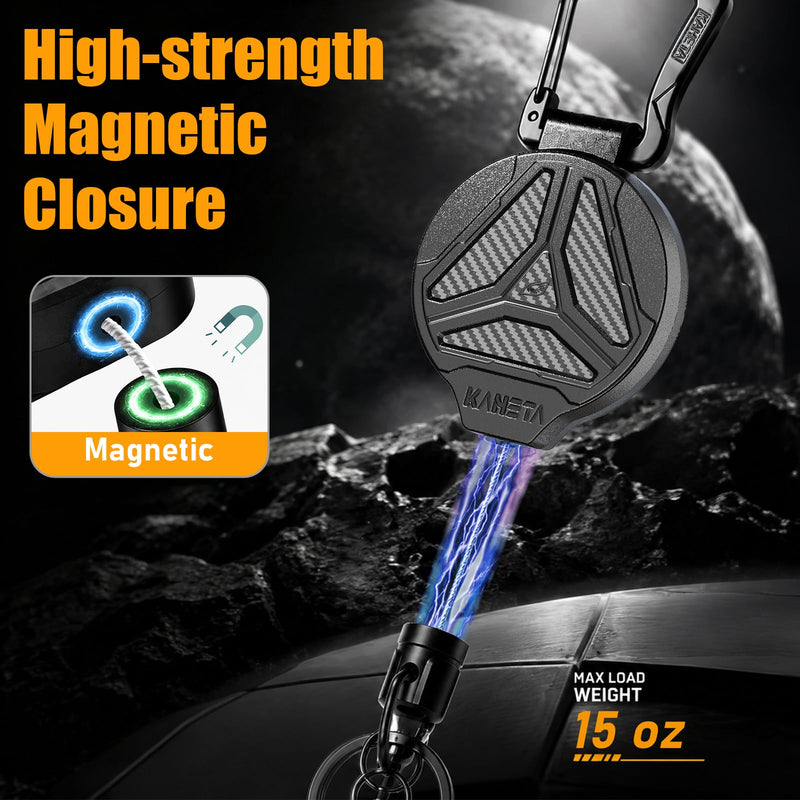 Magnetic Anti Theft Phone Strap, Retractable Steel Cell Phone Lanyard with Heavy Duty 1