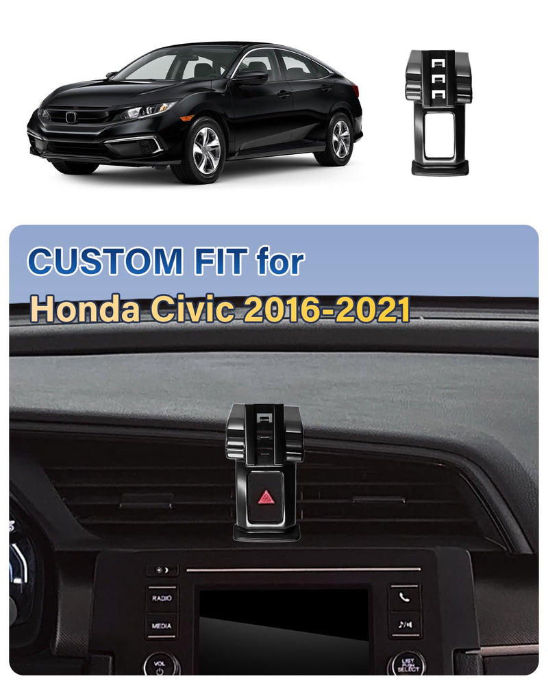 SKYLOTEC Magnetic Charger Phone Mount for Honda Civic 2016-2021 | for 15W Magsafe Car Mount Charger Civic Accessories, 7/8 inch Screen Cradles Strong Magnets for iPhone Samsung