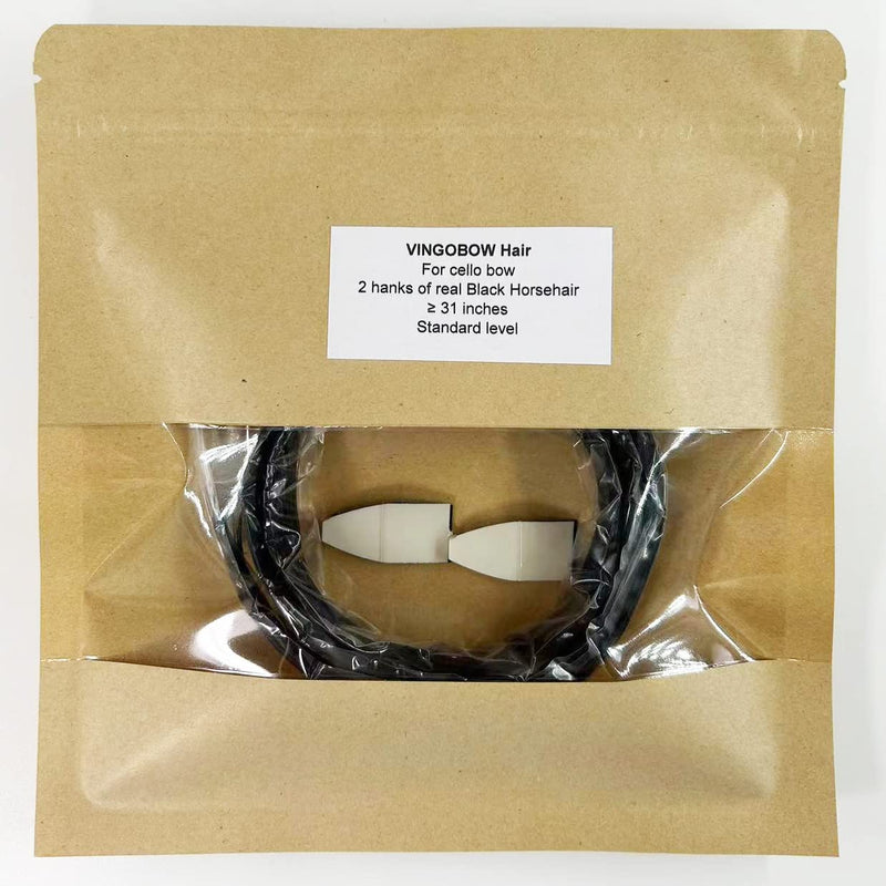 [AUSTRALIA] - 2 Hanks Black Mongolian Horse Hair for Cello Bows 31'' Cello Bow Hair Replacement kit 