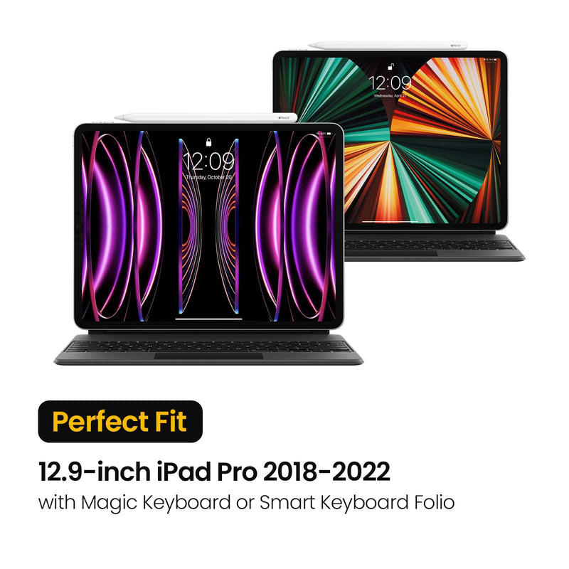 tomtoc Tablet Shoulder Bag for 12.9-inch New iPad Pro M2&M1 2022-2018 with Magic Keyboard and Smart Keyboard Folio, Surface Pro 8/X/7+/7/6/5, Spill-Water Resistant Cordura Fabric Tablet Sleeve 12.9 inch for iPad Pro Black