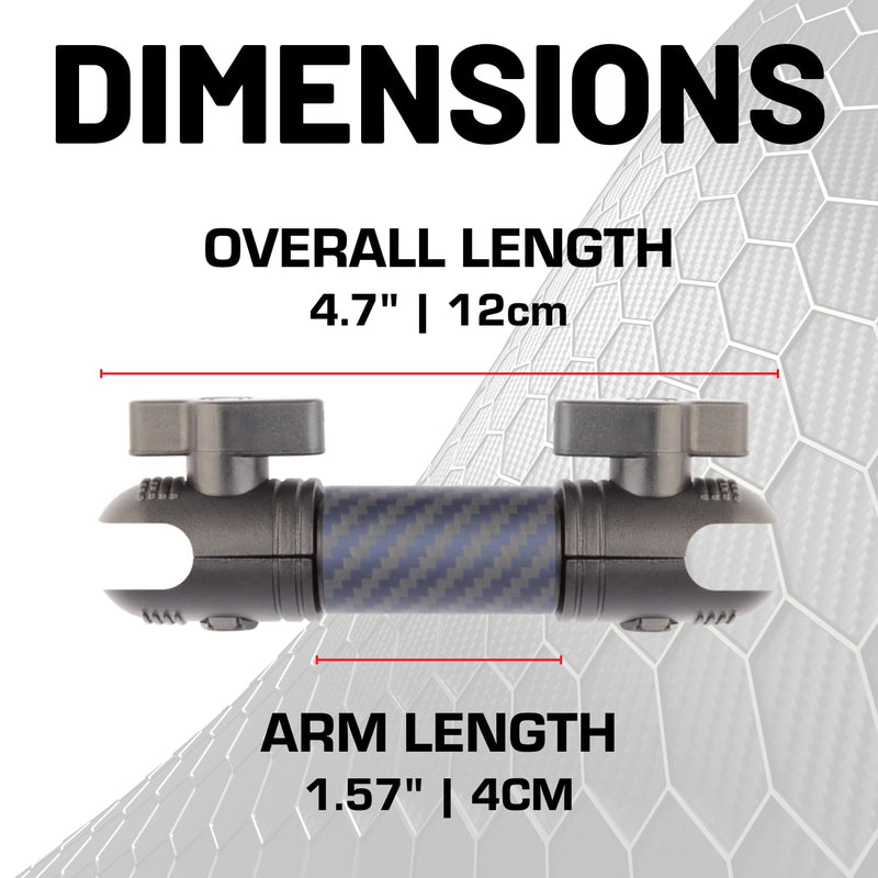 Bulletpoint Mounting Solutions Dash Mount 4.7" Arm Compatible with iPhone and Android Smartphones - Fits 20mm Attachment Ball (Carbon Fiber + Kevlar) Carbon Fiber + Kevlar