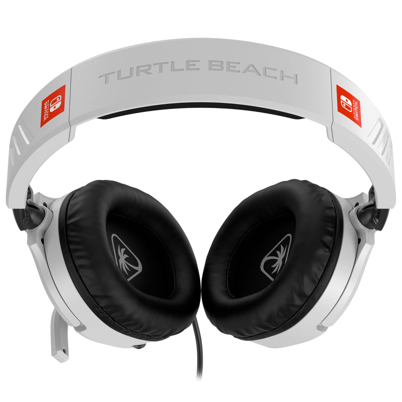 Turtle Beach Recon 70 Wired Gaming Headset - Licensed for Nintendo Switch 2, Nintendo Switch/Lite/OLED, Flip-to-Mute Mic, Adjustable, Lightweight headphones, On-Ear Controls, 40mm Drivers, Black/White White - Nintendo Switch