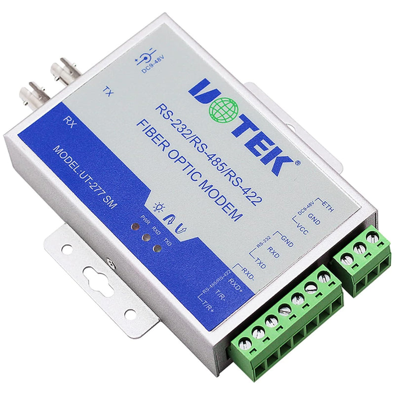 UTEK UT-277SM-ST RS-232/422/485 to Optical Fiber Media Converters