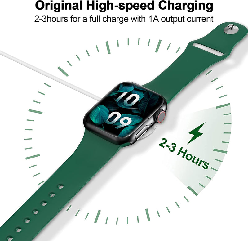 𝟐𝟎𝟐𝟒 𝐔𝐩𝐠𝐫𝐚𝐝𝐞𝐝 Magnetic Charging Cable for Apple Watch Charger,[USB C Port] Wireless Charger Coaxial Cables Compatible with iWatch Series Ultra2/Ultra/8/7/6/SE/SE2/5/4/3/2[3.3FT/1M],White White 1.0M