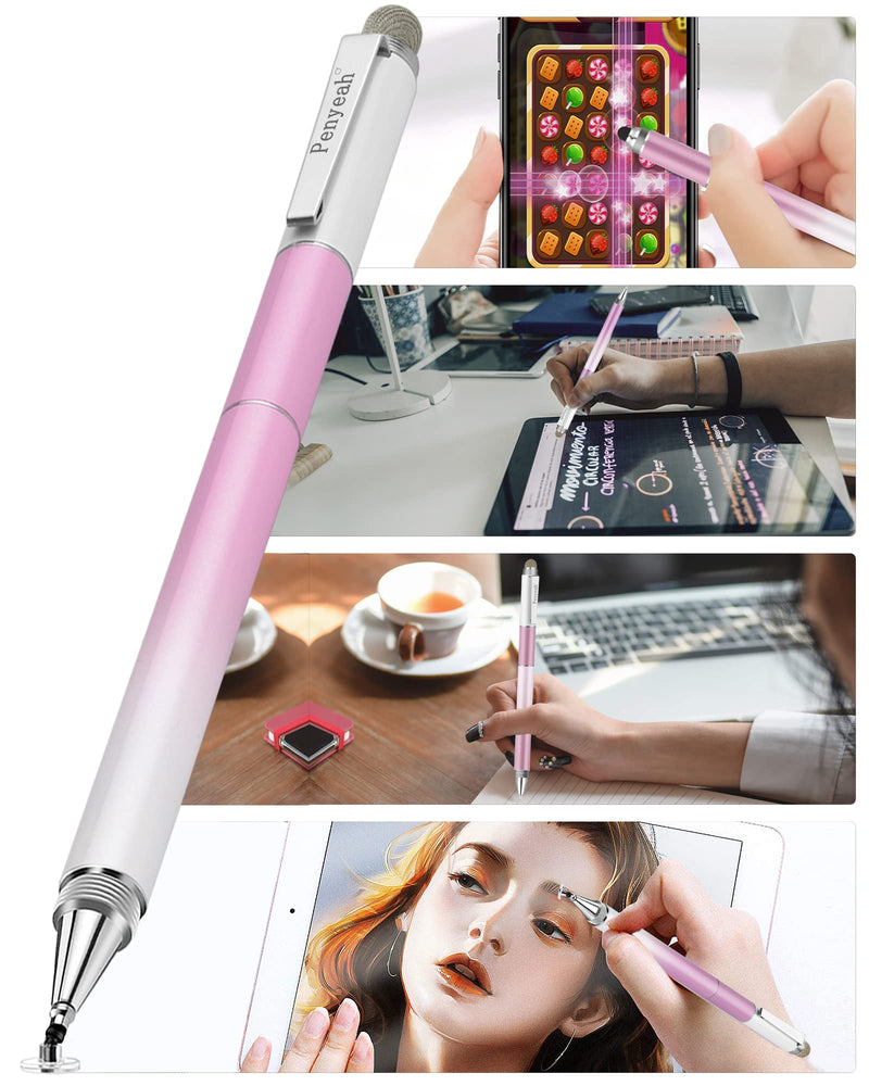 Penyeah Stylus Pens for Touch Screens (4 in 1),Universal Touch Screen Pen Phone/Tablet Stylus for iPhone/iPad/Pro/Mini/Android/Samsung/Fire and All Capacitive Touch Screens-Dream Pink Dream Pink