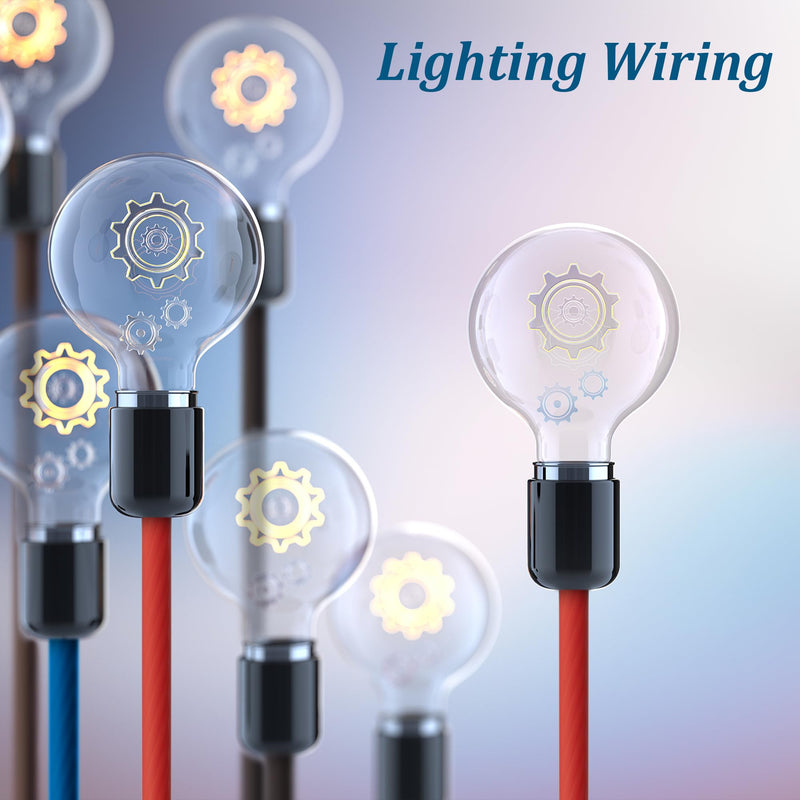 10 Gauge Wire (25FT Each, Black/Red), 2-Pack Translucent Power Ground Cable, CCA, Primary Automotive Wire, Battery Wire, Car Audio Amp Wire, Trailer Harness Cord, Lightning Wire, Electrical 10AWG Wire 25FT Black+Red