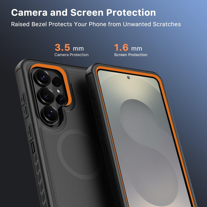 M MYBAT PRO for Samsung Galaxy S26 Ultra Case with Belt Clip Holster,Heavy Duty Protection Case for Galaxy S26 Ultra,Anti-Drop,Shockproof Cover,with 360°Rotating Kickstand Black