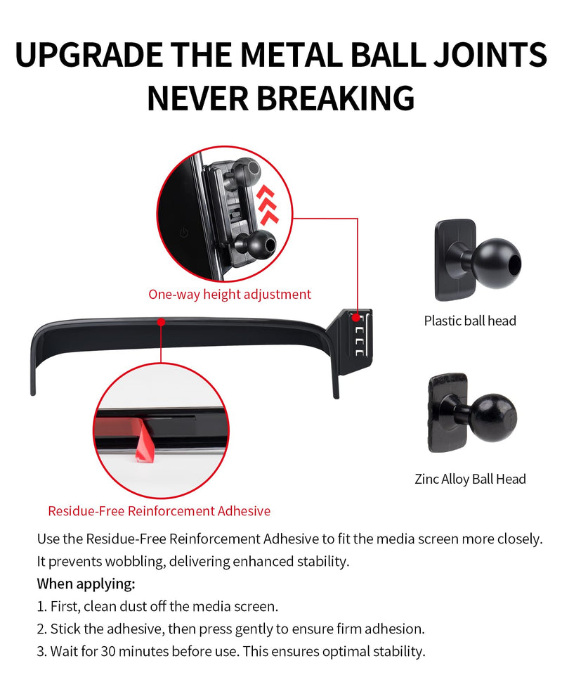 Car Phone Holder for Mercedes-Benz E-Class 2024-2026, 12.3" Screen Mount | Magsafe Accessories Magnetic Cell Phone Mount Clip Compatible with iPhone, 3D fit Stable Dashboard Navigation Bracket Stand