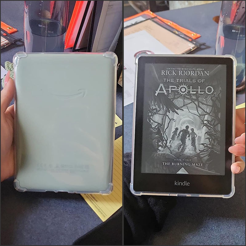 Clear Kindle Case for 6.8 All-New Kindle Paperwhite 11th Generation 2021 and Signature Edition TPU Back Cover, Ultra Slim Lightweight Flexible Transparent TPU Soft Skin Bumper Kindle Cover Clear-Do NOT Fit Kindle 6" 2022 Release!