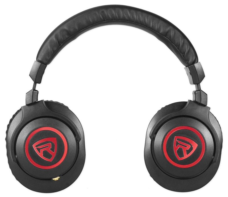 Rockville PRO-M50 SR 40mm Studio Headphones, 32 Ohm, Detachable Coil Cable, Sound Isolation, Durable Build, for Studio Monitoring and Podcasting Red