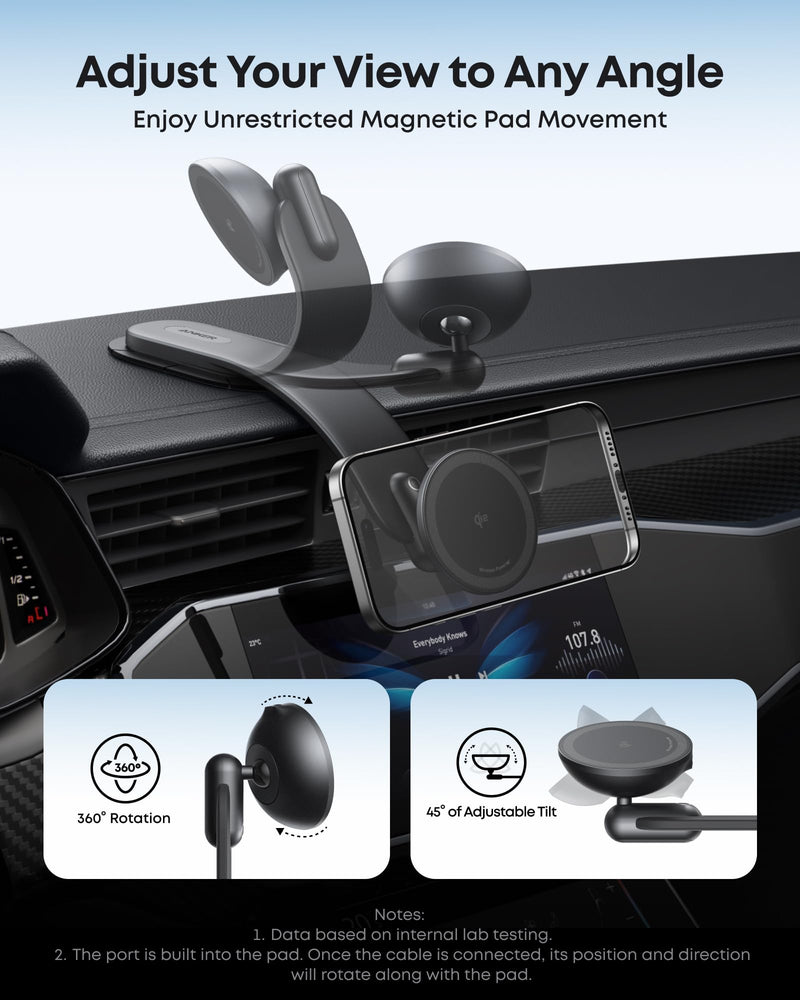 Anker Retractable USB-C Car Charger Nano Magnetic Wireless Car Charger