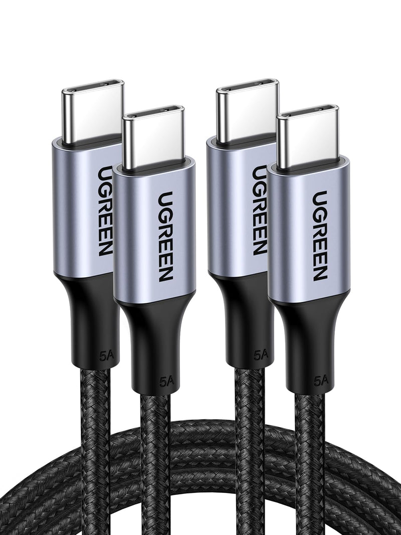 UGREEN 130W 3-Port USB C Car Charger Bundle with 100W 2-Pack 3.3FT USB C Cable