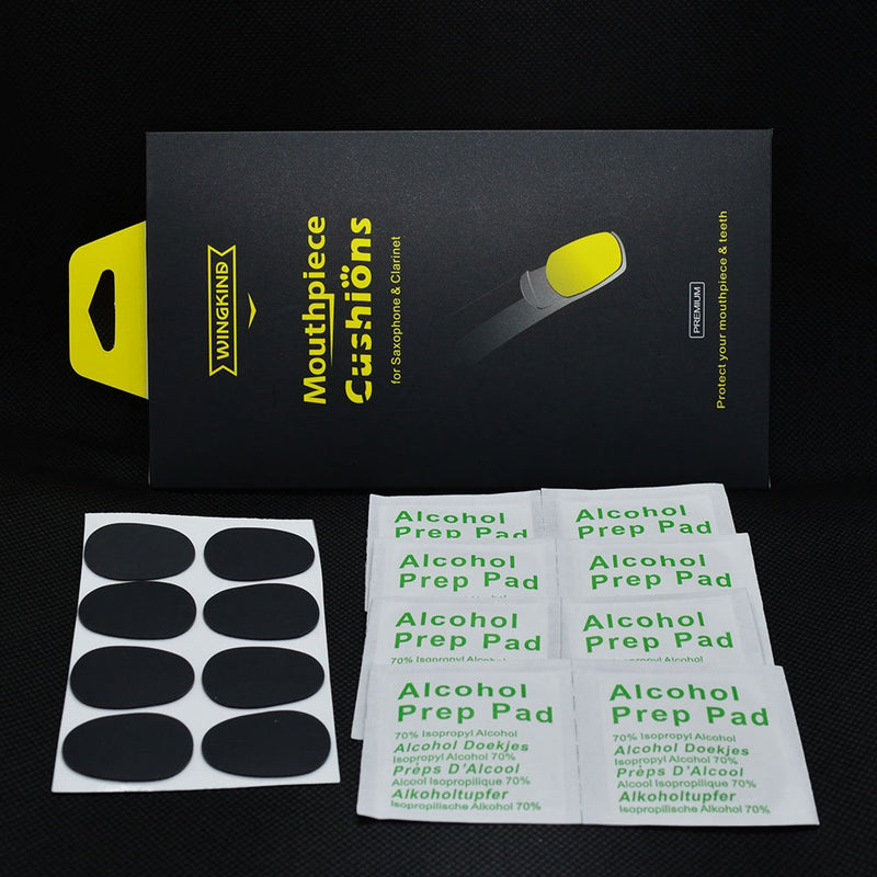[AUSTRALIA] - Alto/Tenor Saxophone & Clarinet Mouthpiece Cushions Patches Pads, 0.8mm Black (16 pieces) 
