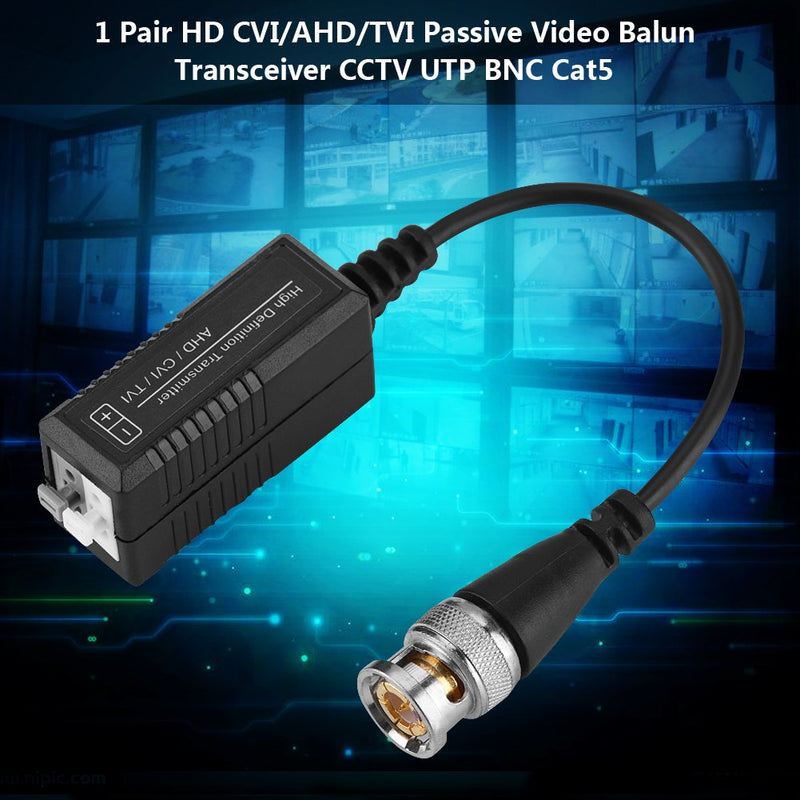 1 Pair HD CVI/AHD/TVI Passive Transceiver Adapter Transmitter Video Balun CCTV UTP BNC Cat5 for Tv, Video & Home Audio