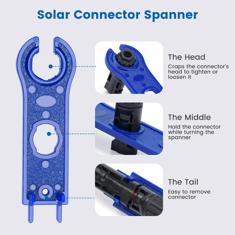 Elecoutek 24 Pairs Solar Plug Set, Solar Panel Plug for 2.5/4/6 mm² Solar Cable, Solar System, Solar Module, Photovoltaic Connector IP67 with Wrench