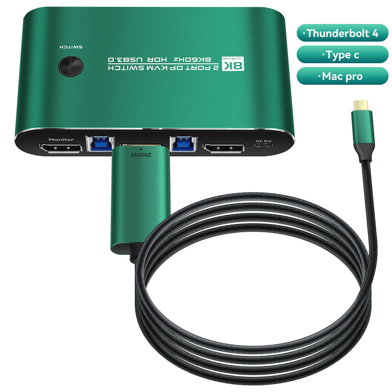 Displayport Kvm Switch 1 Monitors 2 Computers 1440P 240hz kvm Switch 1 Monitors 2 Computers displayport 240hz displayport kvm 1440p 120hz 144hz 165hz 175hz 240hz