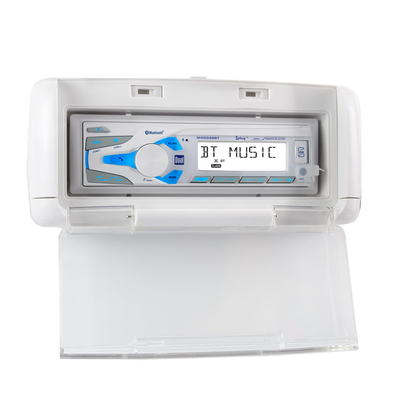 [AUSTRALIA] - Dual Electronics SG3 Splashguard Marine Radio Housing Unit, Waterproof, Transparent, Single DIN, White 