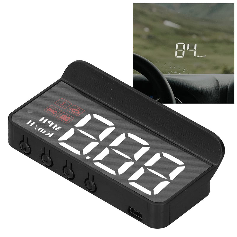 Car Head Up Display, HUD Display Windshield Projector Multi‑Function Gauge Warning Alarm Fatigue Driving Reminder