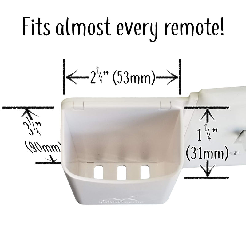 [AUSTRALIA] - The No-Screwups Remote Control Holder by Mount Genie (White): Wall Mount with No Damaging Screws or Tape. Installs in Seconds on Any Light Switch. Great for TV, Ceiling Fan and Roku Remotes. White 