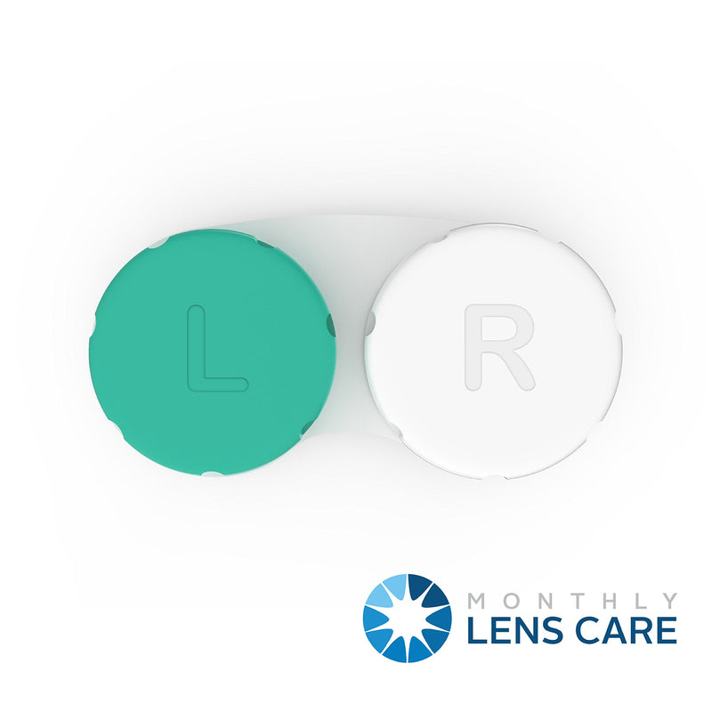 Contact Lens Cases 12 Pack. One Year Bulk Supply. Protect Your Eyes by Changing Your Lens Case Monthly (Green) Green