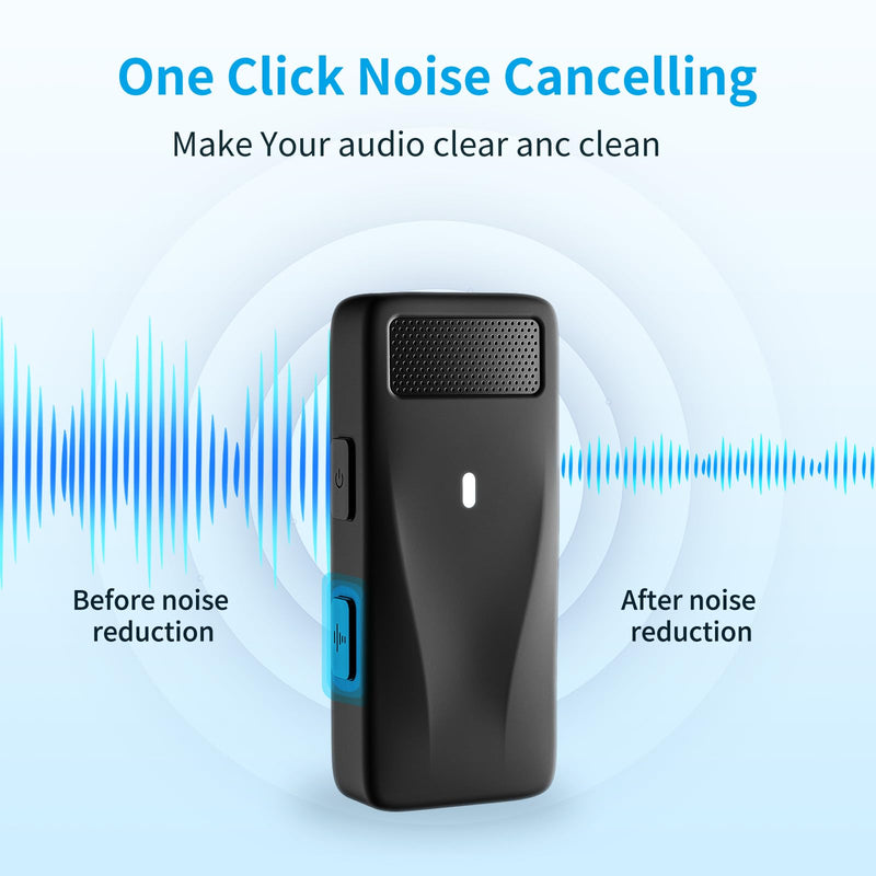 [AUSTRALIA] - Mini Wireless Lapel Lavalier Microphone for Android, iPhone 15 16 Pro Max - 2 Pack, 32H Battery, Noise Canceling - USB C Microphone, Clip On iPhone Microphone for Video Recording, Streaming 
