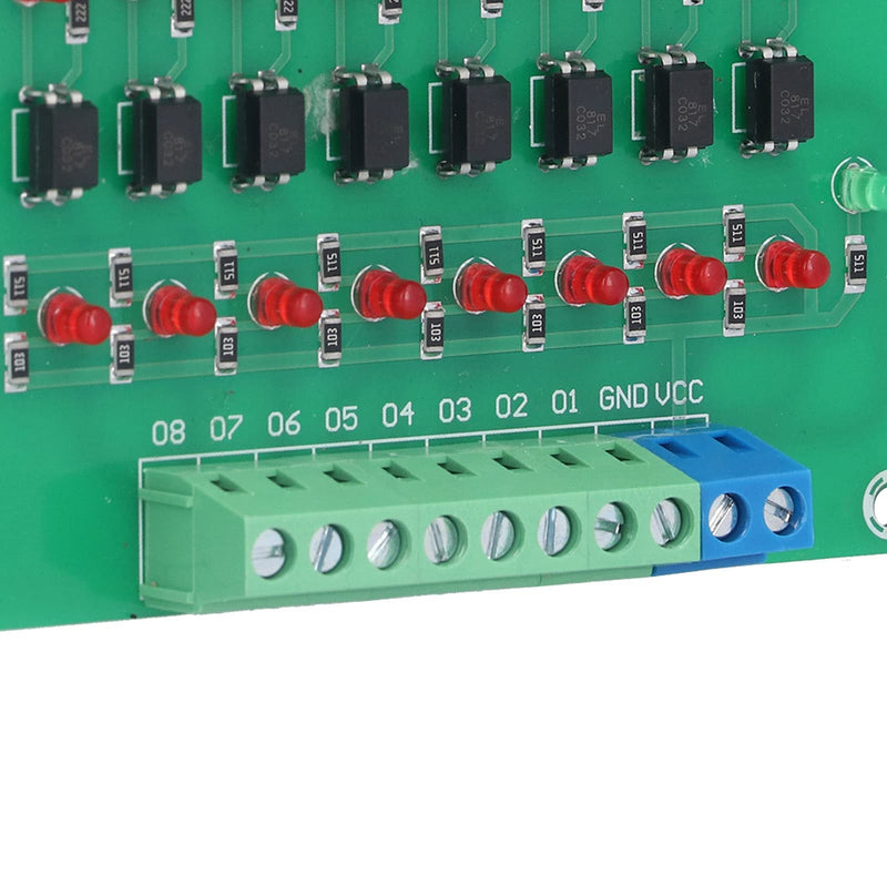 8 Channel Optical Isolation Module 24V to 5V Optocoupler PLC Signal Converter Board for Signal Isolation optical module optical module board rails