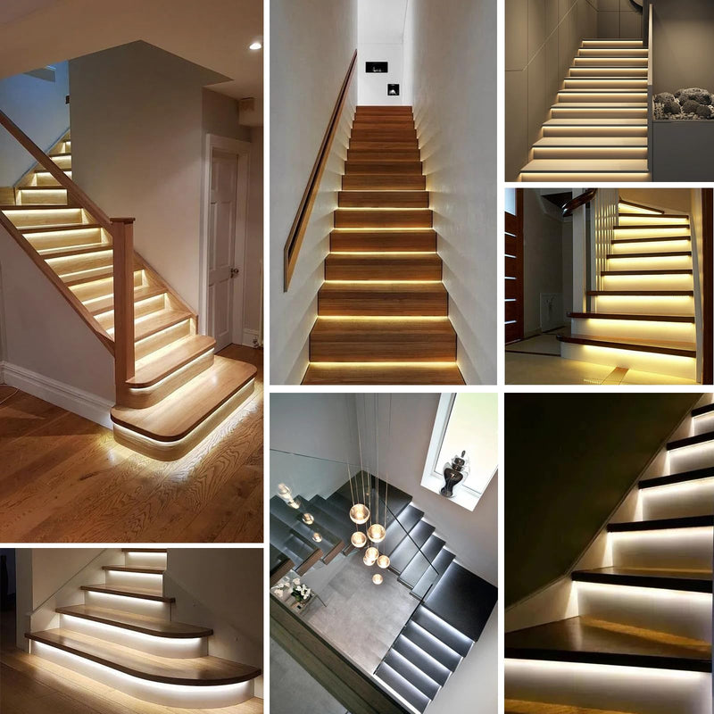 XLSBZ LED Stair Lighting Controller with Motion Sensor, 5 Modes, 32 Levels, Stair Light Control, LED Stair Light Controller