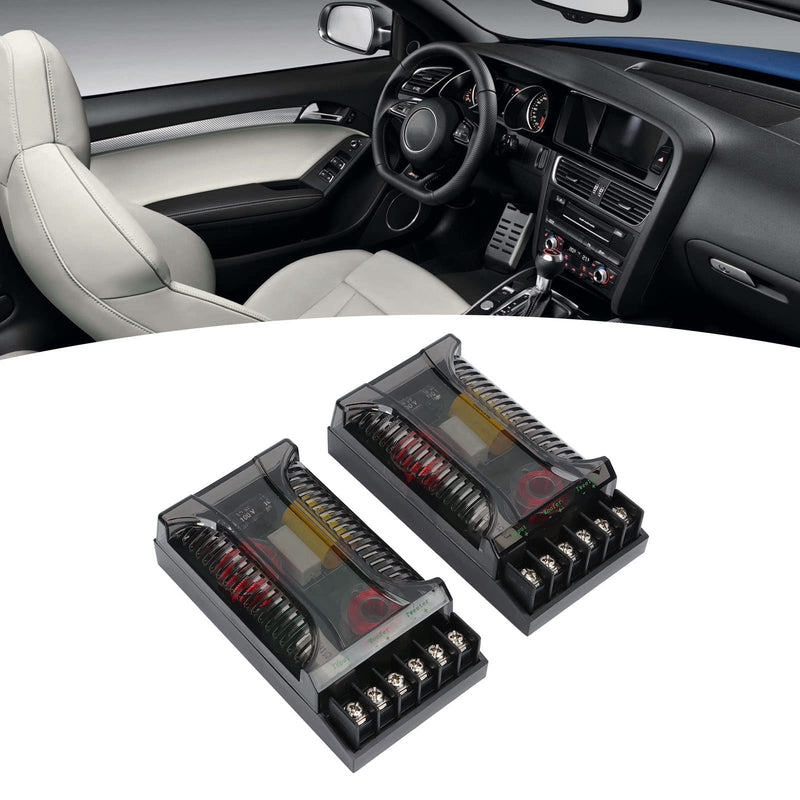 Headerbs 2 Way Car Audio Crossover 2 Pack Speaker Tweeter Passive Crossover Divider with Overcurrent 300 Watts HEADERBSQY7SGW1CHK