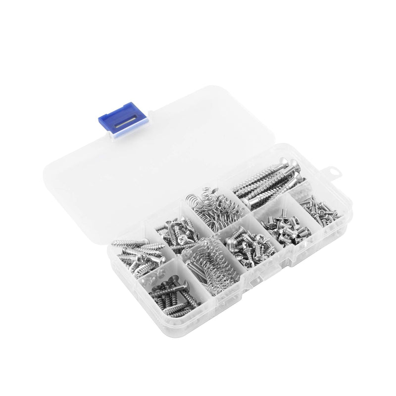 [AUSTRALIA] - Sesyomr Electric Guitar Screw Kit - 226 Piece Set (9 Types) with Springs for Bridge, Pickup, Pickguard, Tuner, Switch, Neck Plate, Strap Buttons & Tweezers 