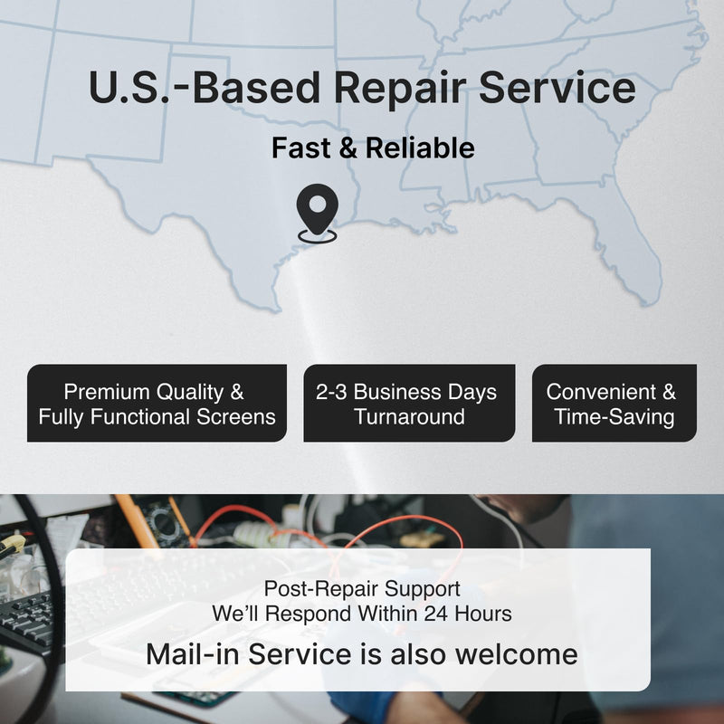 Mail-in Repair Service with Original OEM Pull Screen for Apple Watch Series 3 (38MM) Display Digitizer LCD Screen Replacement Touch Assembly A1858 A1860 A1889 A1890 + Install Service Series 3 (38MM)