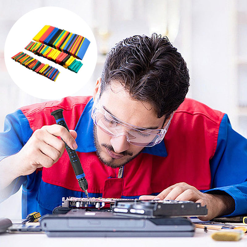 164 Piece Heat Shrink Tube Set, Heat Shrink Tubing Waterproof, Insulation Tape Coloured Set, Heat Shrink Tube Industry, Perfect for Electrical Insulation, Cable Repairs