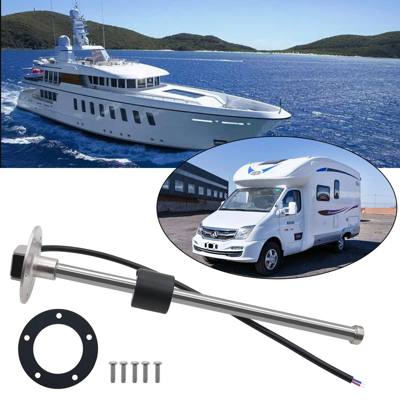 KAOLALI Fuel Level Sensor, Level Sensor, Boat Fuel Transmitter, Fuel Tank Sending Unit, Fits Fuel Gauge Water Level Indicator, 0-190 Ohm 175mm for Motorhomes, Boats