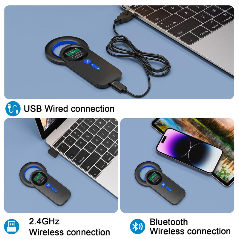 Symcode Bluetooth Pet Microchip Reader Wireless RFID Animal Chip ID Reader Scanner Animal ID Tag Handheld Scanner Animal Tag Reader EMID FDX-B(ISO11784/11785) 134.2KHz/125KHz Pet Microchip Scanner Q30
