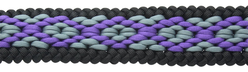 [AUSTRALIA] - Ten Point Gear® 550 Paracord Guitar Strap - Full Grain Leather Ends for Music Playing Comfort, Stability, and Durability. Purple Rain 