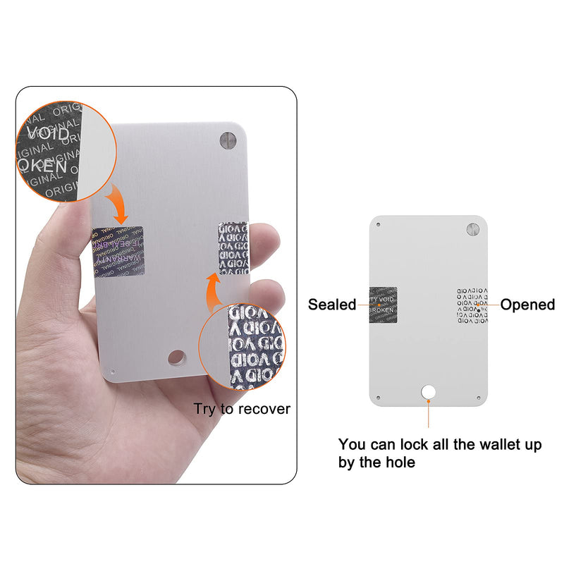 Crypto Wallet,Steel Bitcoin Wallet,Cryptocurrency Seed Backup Cold Storage,Cold Wallet for Crypto Seed Storage,Hardware Wallet ,Compatible with KeepKey,Ledger, Trezor,Coldcard, Supports up to 24 Words