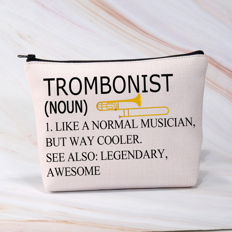 BDPWSS Trombone Player Gift Trombonist Makeup Bag Trombone Musician Gift Music Instrument Gift Orchestra Music Lover Gift (Trombonist noun) Trombonist noun