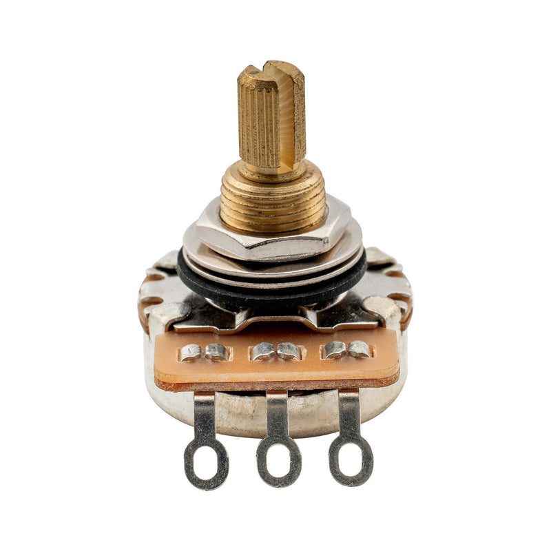 Musiclily Pro HD B25K Pots Brass Standard Split Shaft 3/8 Inch Linear Taper Potentiometers for Active Pickups Electric Guitar Bass (Set of 10) B25K 3/8 inch