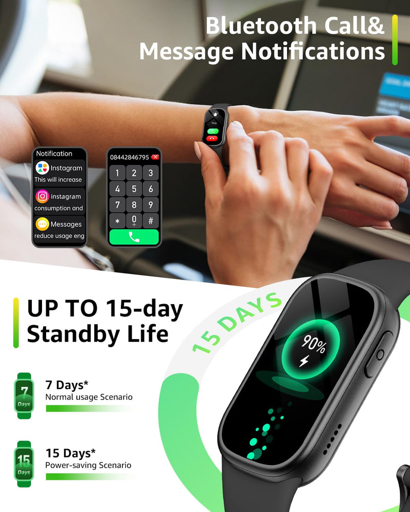 Fitness Tracker with Step Counter/Calories, Activity Health Tracker with Blood Pressure Heart Rate Monitor, Sleep Tracker, 137+ Sport Modes, Pedometer SmartWatch, Gift for Women Men Midnight