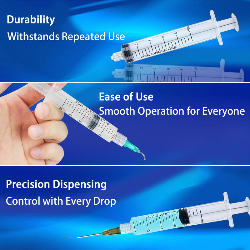 10 ml Plastic Syringe with Needle Pack of 12 Syringes Measuring Liquids Durable Colostrum Syringes Versatile Dosing Syringes Reusable Liquid Syringe Measuring Syringe for Garden & Pet Care