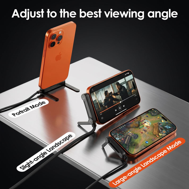Foldable Charging Stand Compatible with Ray Ban Meta/Display Charging Case & Phone, 240W Fast USB C to USB C Multi-Functional Charging Cable for Smart Glasses Box