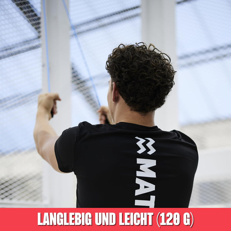 MATCHU - Shoulder pulley - Shoulder pulley - With pulley - For mobility and blood circulation - Easy to attach - Shoulder and arm training - Blue/Black - 190cm