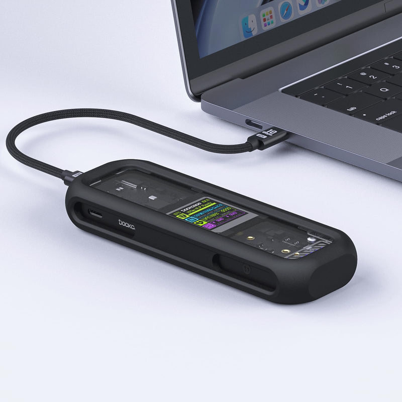 DOCKCASE Visual Smart M.2 NVMe SSD Enclosure with Silicone Case