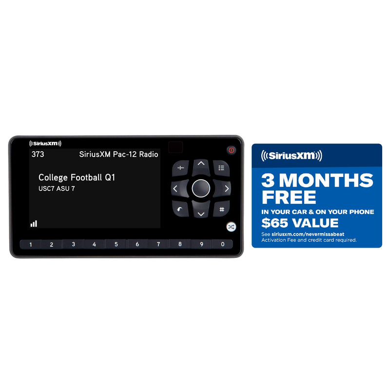 SiriusXM SXEZR1V1 Onyx EZR Satellite Radio with Vehicle Kit, Receive 3 Months Free Service with Subscription, Easy to Install – Enjoy SiriusXM in Your Car and Beyond with this Dock and Play Radio Satellite Radio + Vehicle Kit